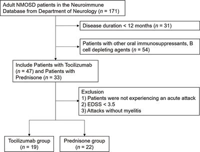 Early Initiation of Tocilizumab Treatment Against Moderate-to-Severe Myelitis in Neuromyelitis Optica Spectrum Disorder